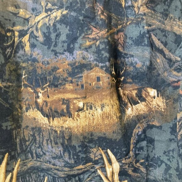 Mens Legacy Falls Hunting Shirt Buck Deer Button Long Sleeve M Black Brown - Picture 7 of 7